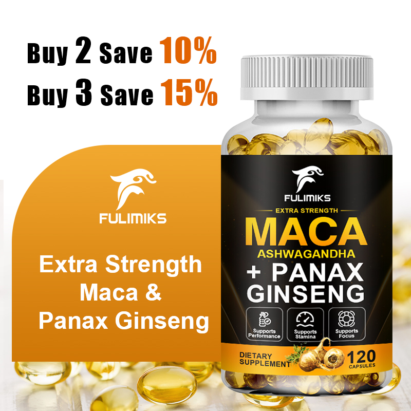 Ashwagandha Extract Root - Mezcla Triple de Maca con Ginseng