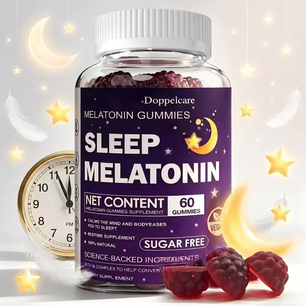 Melatonin Sleep Gummy - Gomitas de Melatonina para Dormir, Sin