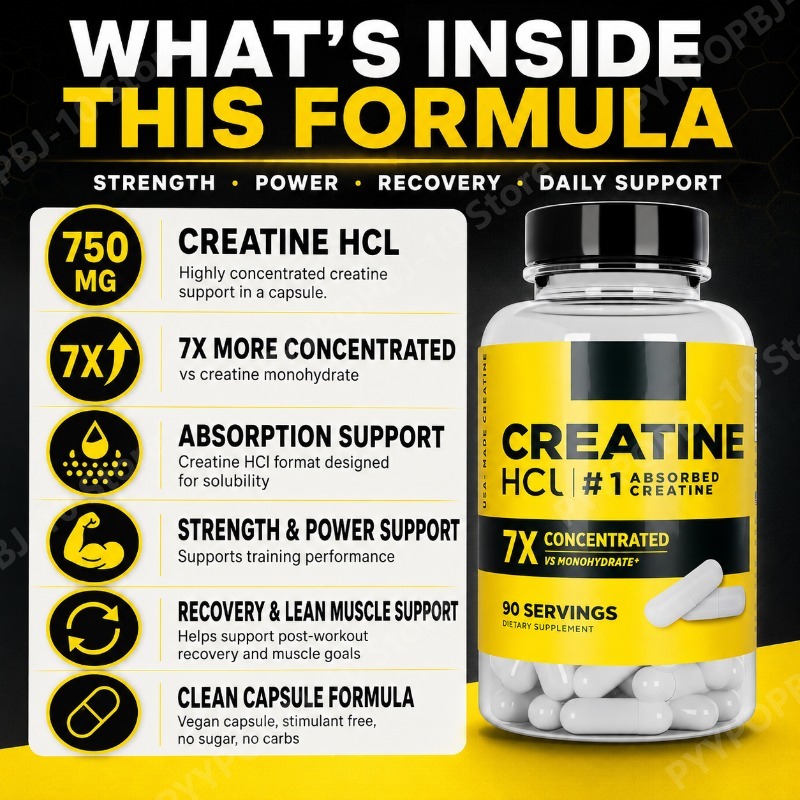 Creatina HCl 750mg 90 Cápsulas - Creatine Hcl Capsule reseña y precio