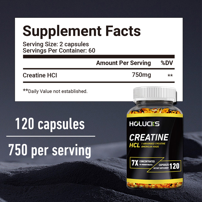 Cápsulas de Creatina HCL 750mg - Creatine Hcl Capsule reseña y precio