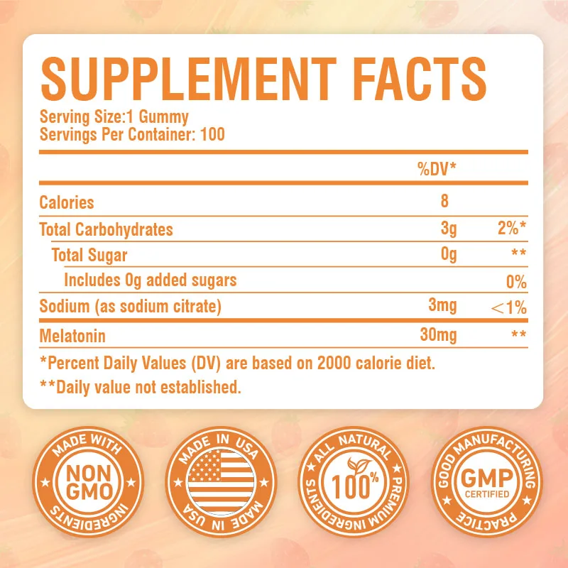 Melatonina 30 mg - Calma la me - Melatonin Sleep Gummy reseña y precio