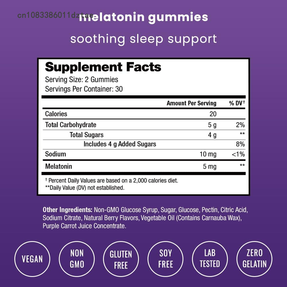 Gomitas de Melatonina - Ayuda  - Melatonin Sleep Gummy reseña y precio