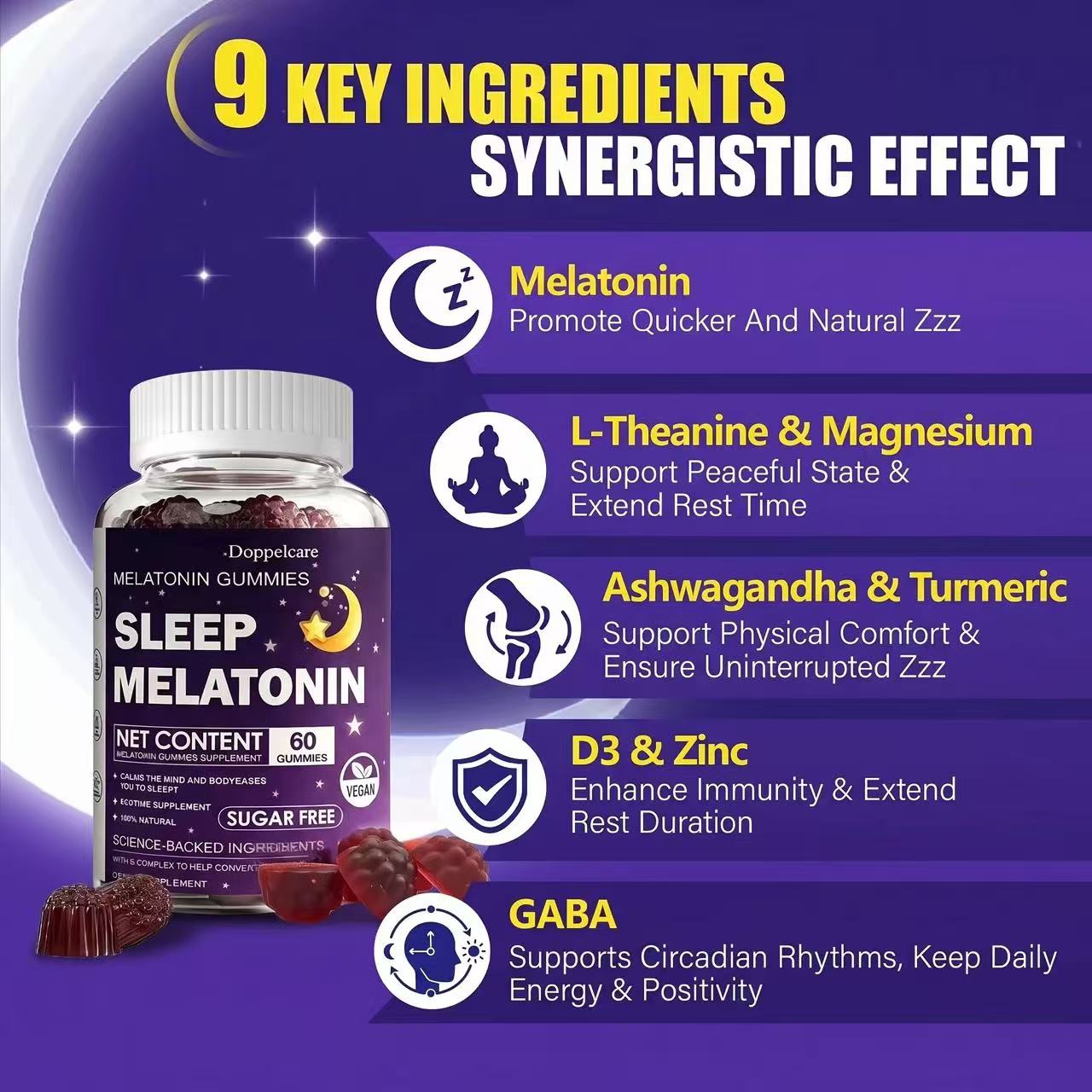 Gomitas de Melatonina para Dor - Melatonin Sleep Gummy reseña y precio